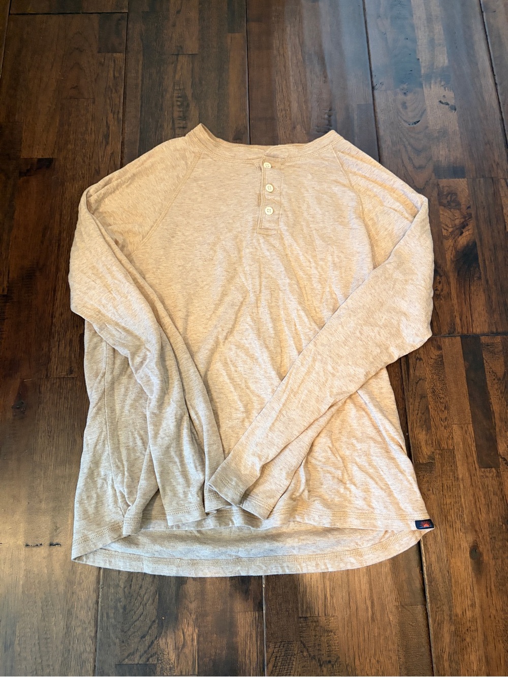 Faherty Men's Light Beige Long-Sleeve Henley